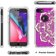 thumbnail image 3 of iPhone 8/7 Case with Screen Protector, Hard Plastic Front Casing+Soft TPU Back Cover Shockproof Full Body Protective Phone Case for iPhone 7/8 (4.7-inch) - Glitter Violet Mandala Flower, 3 of 8