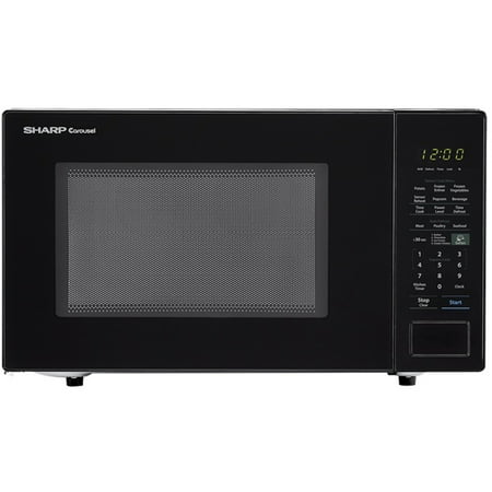 Sharp - Carousel 1.4 Cu. Ft. Microwave with Sensor Cooking - Black