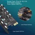 thumbnail image 4 of Tarjeta de expansión PCIe USB 31 de 5 puertos tarjeta de expansión para PC de escritorio PCB de 5 Gbps para computadora ANGGREK Otros, 4 of 8