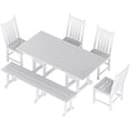 thumbnail image 3 of Paradise 6-Piece Dining Table Chair Set with Dining Bench, 3 of 8
