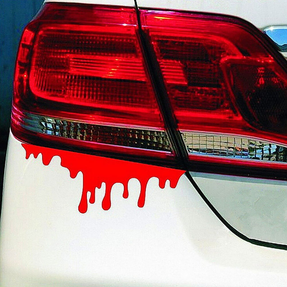 Red Blood dripping car Auto Decals Light Bumper Body Sticker Covers