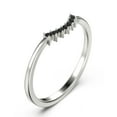 thumbnail image 2 of 0.10Ct Crescent Black Diamond Moissanite 10K White Gold Wedding Band, 2 of 4