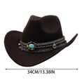 thumbnail image 3 of JCCXIN Toddler Kids Boys Girls Cowboy Hat Western Cowgirl Hats With Tassels Halloween Dress-Up Party Caps Wide Brim Funny Hiking Festival Cap,White,4-12 Years, 3 of 3