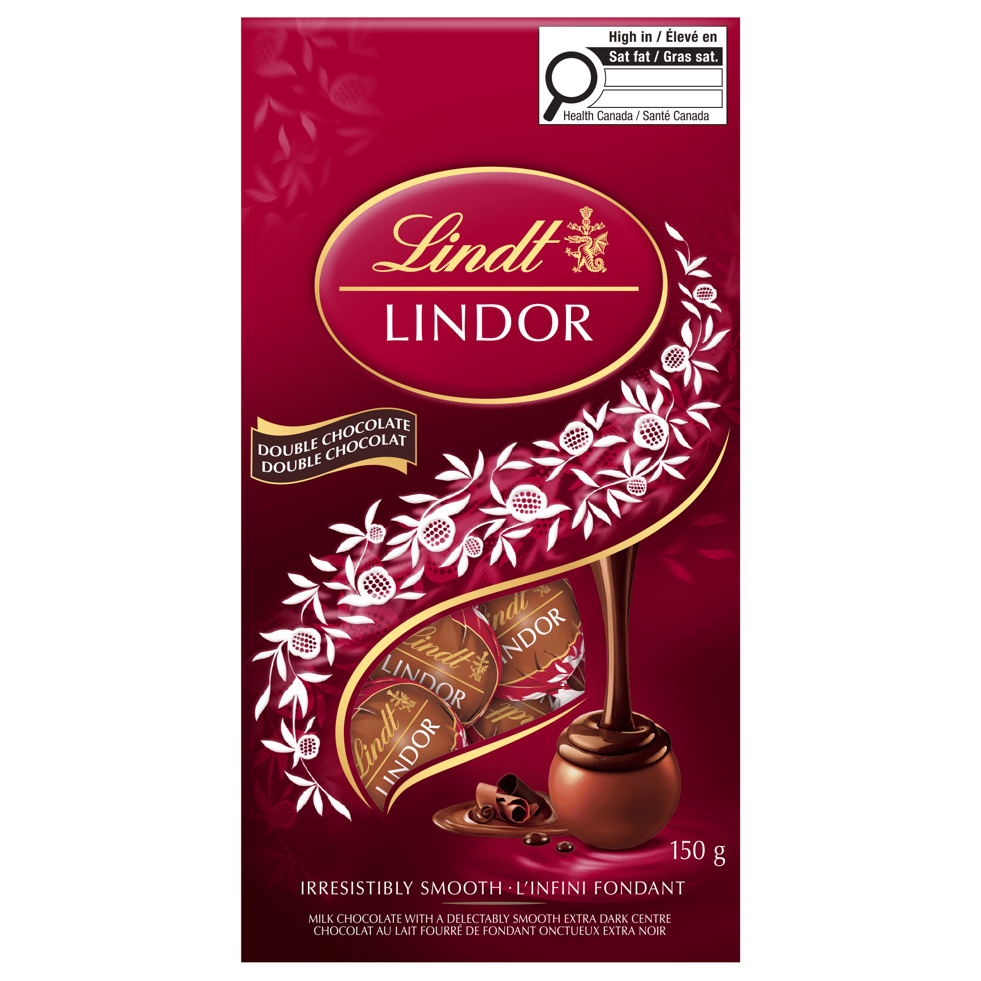 Truffes LINDOR double chocolat de Lindt – Sachet (150 g) Sachet 150g