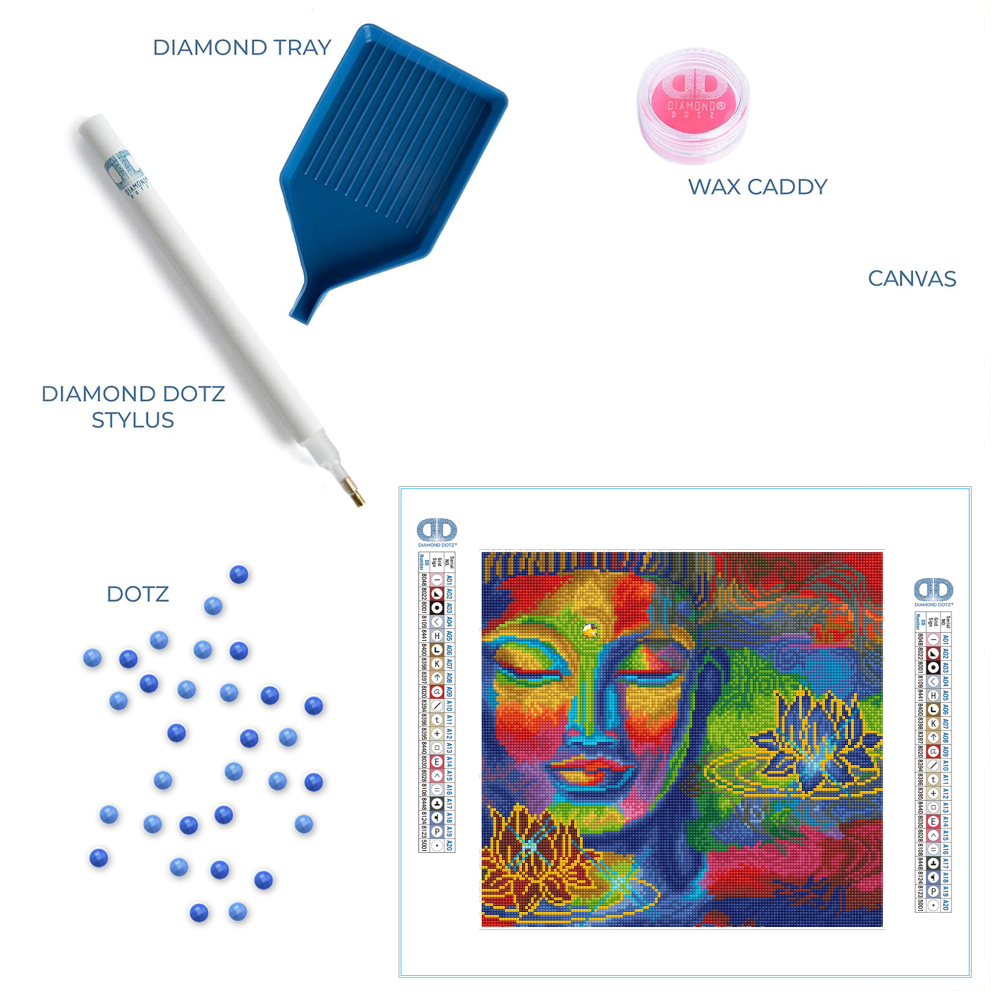 Diamond Dotz Peace & Tranquility Scenery Diamond Painting Kits for Adults - Diamond Art Kits a Relaxing Creative Craft Kit with Dotz Gems 14.6"x15.7"