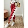 thumbnail image 3 of Women's Waist Tie Tapered Pants, Side Stripe Cropped Trousers with Pockets for Everyday, Casual, Gym & Athleisure Wear, 3 of 4