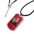 thumbnail image 2 of Dalmatian Dogs Firefighter Fire Helmet Military Dog Tag Pendant Necklace with Cord, 2 of 5