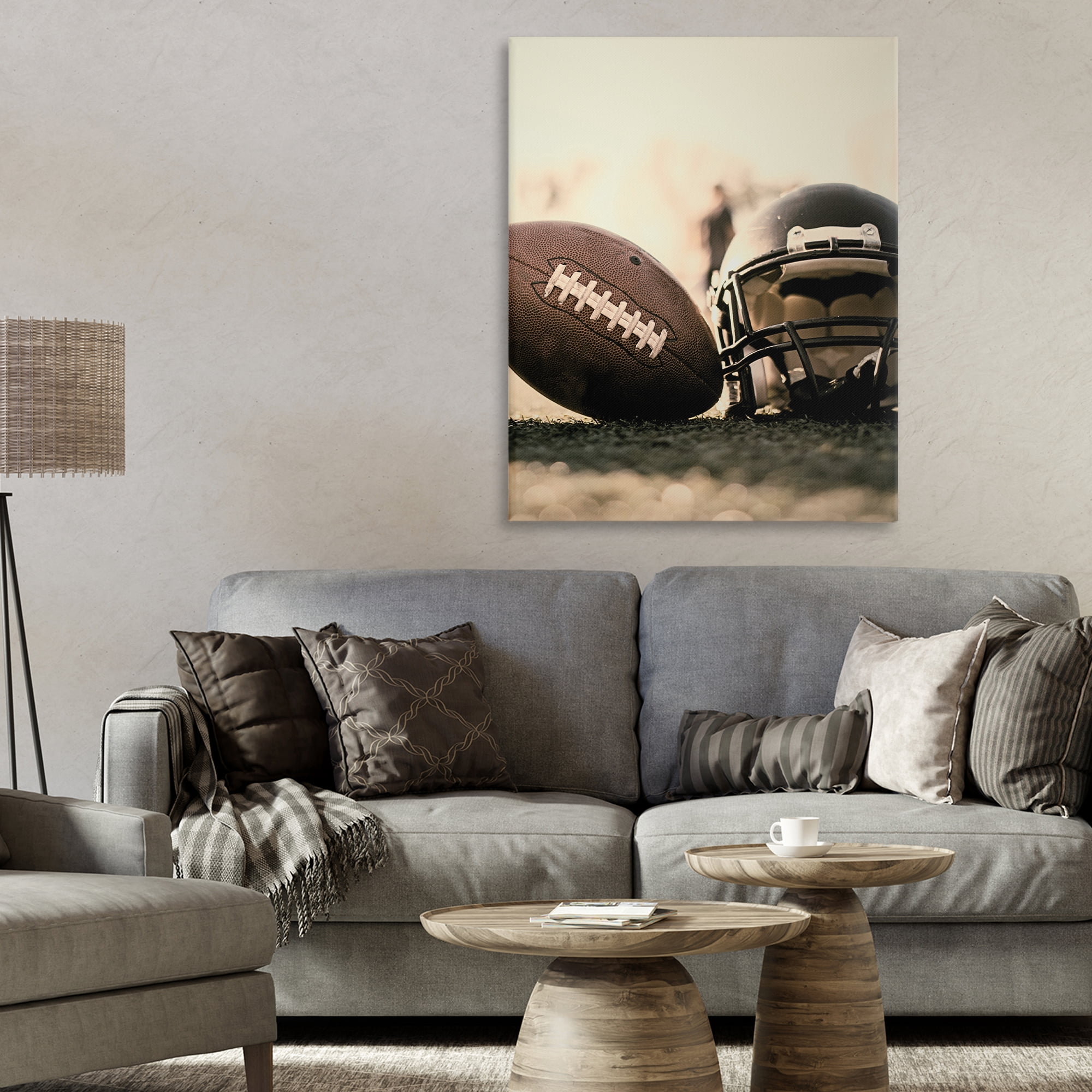 Stupell Industries Football Stand Alone Canvas Wall Art, design by Jesse Keith