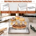 thumbnail image 6 of Vesteel 3-Tier Cooling Racks, Stainless Steel Stackable Grid Baking Racks, Collapsible Wire Racks for Cooking Grilling Roasting, Oven & Dishwasher Safe, 15’’ x 10’’, 6 of 8