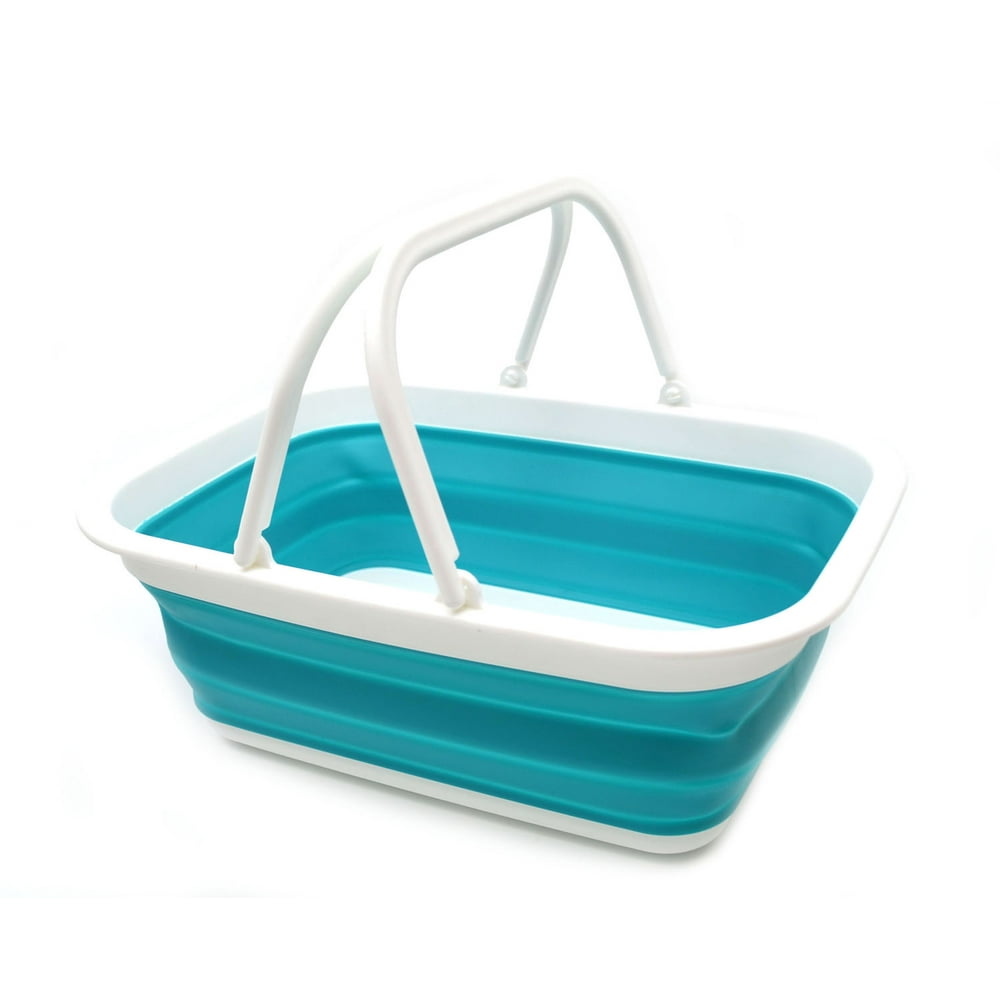 SAMMART 15.5L (4.1Gallon) Collapsible Tub with Handle Portable