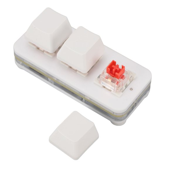 USB Mini 3-Key Keypad,Hotswap One Handed Mechanical Gaming Keyboard with Red Switch,RGB Backlit Mini USB Keypad for Office Work