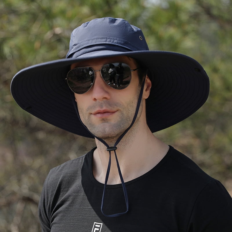 UV Wide Brim Bucket Hat Breathable Summer Fishing Hat Ohrwurm Boonie Hat Outdoor UPF 50 