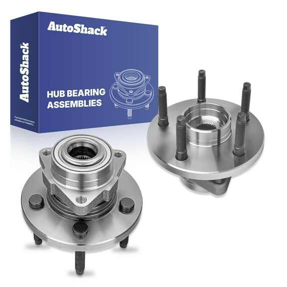 AutoShack Front Wheel Hub Bearing Assemblies without ABS| Replacement for 2002-2008 Dodge Ram 1500 | 2-PC