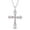 Silver, variant on Womens Black Silver Clear Crystal Rhinestones Celtic Holy Cross Pendant Necklace, Silver