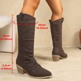thumbnail image 2 of SACFOF Women's Rhinestone Mid Calf Boots Sparkly Block Heel Cowboy Boots Glitter Boots, 2 of 6