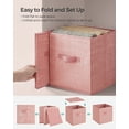 thumbnail image 5 of 8 Pack Storage Cubes 11-Inch Non-Woven Fabric Bins with Double Handles Closet Organizers for Shelves Jelly Pink, 5 of 6