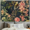 thumbnail image 2 of PRATYUS  Jungle Garden Flowers Birds Tapestry, Dark Natural Plant Floral Tapestry Tropical Botanical  Aesthetic Wall Hanging for Bedroom Living Room College Dorm Home Office Poster  40x60inch, 2 of 6