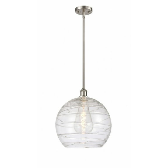516-1S-WPC-G1213-14 Innovations Lighting Athens Deco Swirl 1 Light 14" Pendant Brushed Satin Nickel
