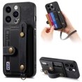 thumbnail image 1 of For Iphone 15 Plus Retro Cross Wristband Wallet Leather Back Phone Case(Black),iPhone 13 Pro, 1 of 8