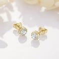 thumbnail image 4 of 14K Gold Stud Earrings for Women Gold CZ Stud Earrings Studs Dainty 14 Karat Post Earrings Hypoallergenic Gold Earrings for Sensitive Ears Gold Stud Earrings 14k, 4 of 7
