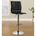 thumbnail image 2 of Coaster Faux Leather Waffle Adjustable Bar Stools in Black, 2 of 2