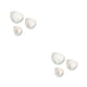 thumbnail image 3 of Billuyoard Paquete de 3 platos de frutos secos de plástico de gran apertura semillas frutas ensalada aperitivos dulces platos apilables bandejas Blanco 2Conjunto, 3 of 6