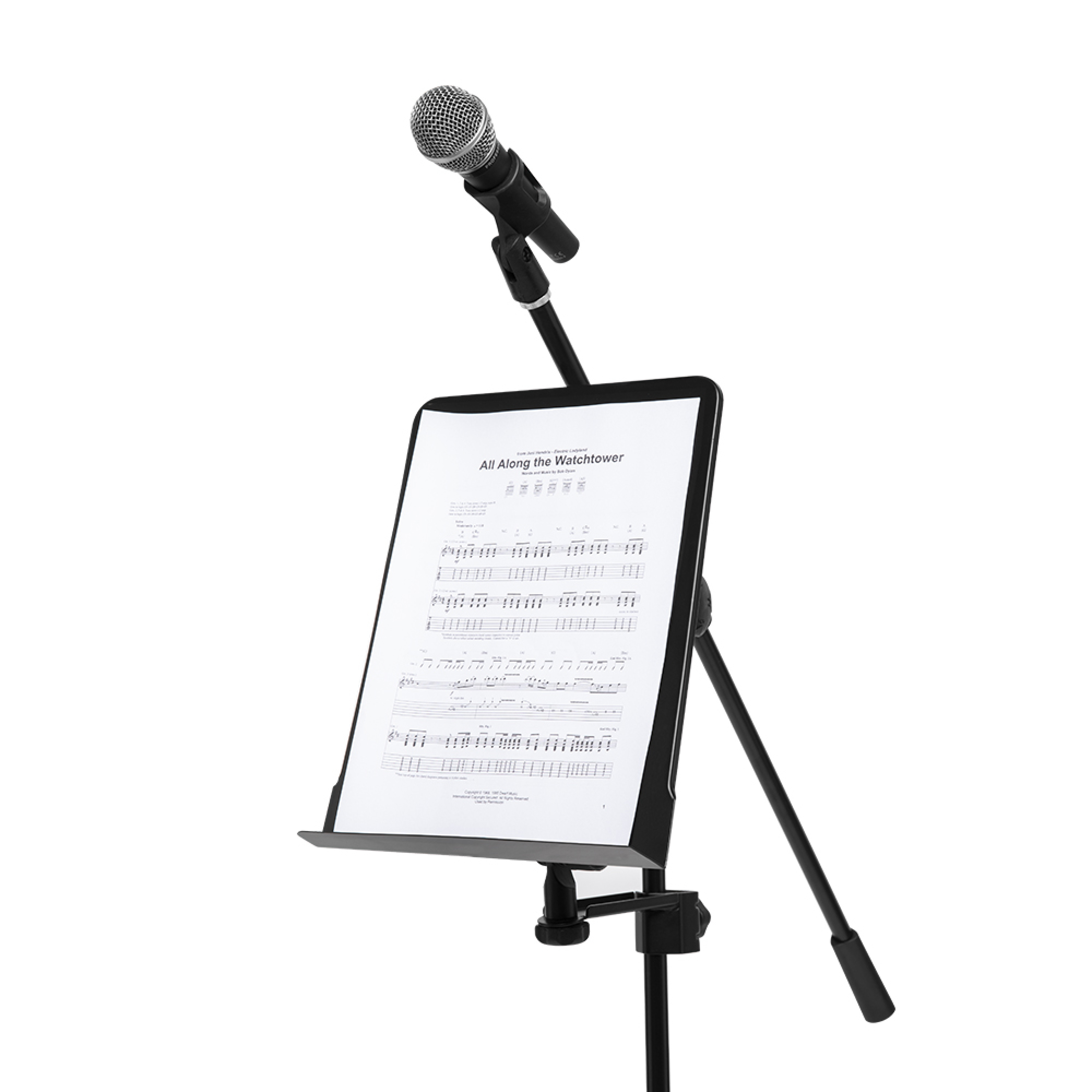 Stagg MUS-ARM 1 Small Perforated Music Stand Plate with Attachable Holder Arm