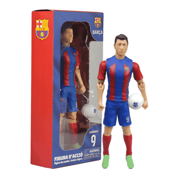 Banbo Toys SOCKERS FC Barcelona Lewandowski 8" Collectible Soccer Action Figure