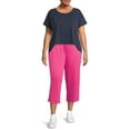 Terra & Sky Women's Plus Size Knit Capri