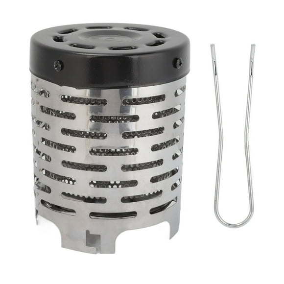 Camping Heating Stove Cover, Stainless Steel Rust Proof Camping Mini Heater Easy To Install For Outdoor