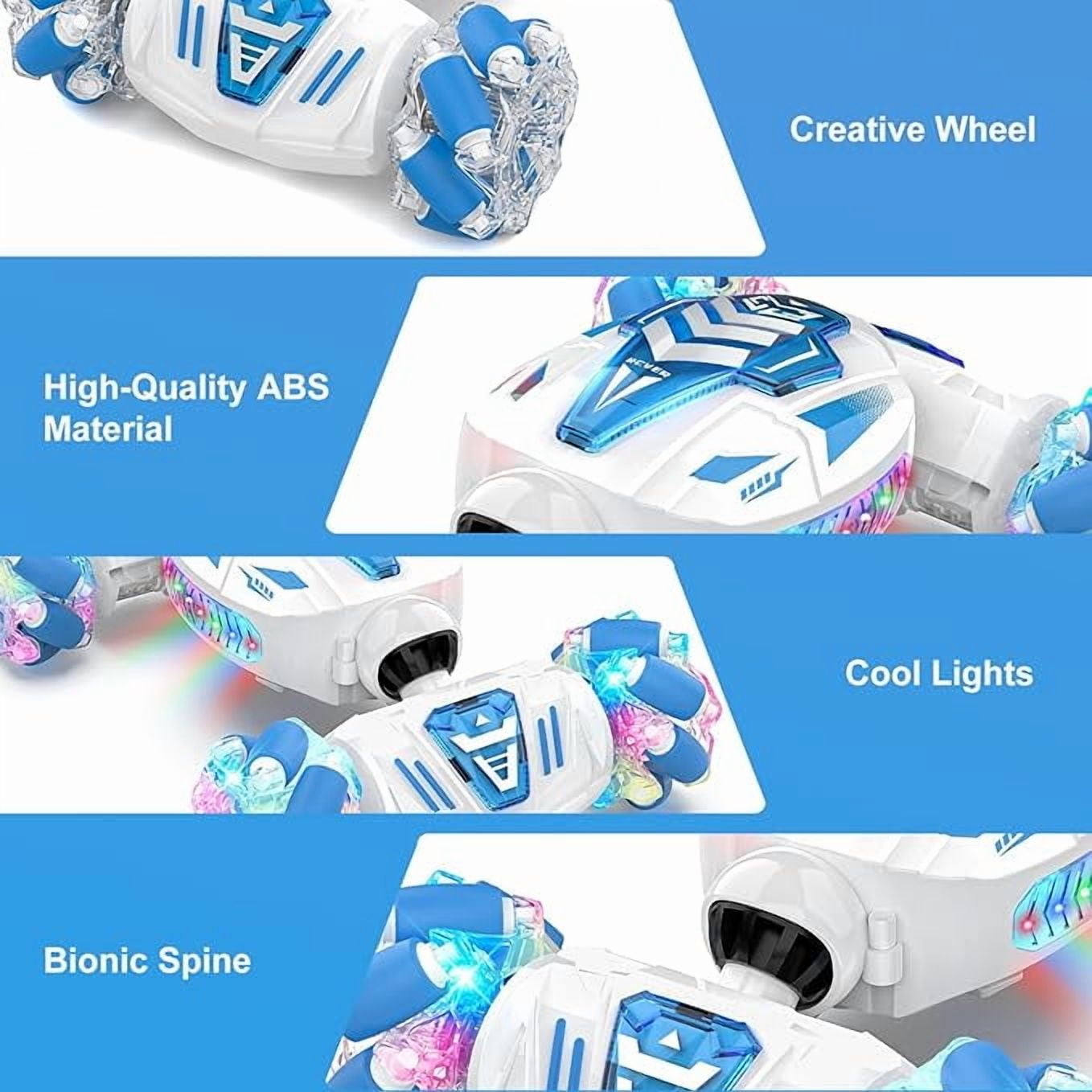 Remote Control Car RC Stunt Car with Lights, 360° Roll Toys for Kids Age 6+ Christmas Birthday Gifts