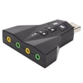 thumbnail image 3 of USB Sound Card, Multifunction USB Sound Adapter Virtual 7.1 Channel Dual Headphone Microphone Jack Volume Control with LED Light for Computer for  for Laptop, 3 of 8