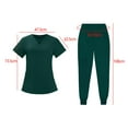thumbnail image 5 of Conjunto de uniforme de enfermería para mujer, uniforme de enfermera, top médico fino de manga corta y XL, 5 of 5