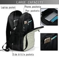 thumbnail image 4 of Pofeuu Leaves Print Storage Laptop Backpack with USB Charging Port[Water Resistant] College Computer Bookbag Fits, 4 of 7