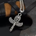 thumbnail image 4 of HOOUN Isis Goddess Ankh Cross Eye of Horus Pendant Necklace Egyptian Jewelry Chain 24"-Gold, 4 of 6