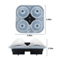 thumbnail image 2 of Pattern Silicone Ice Making Mould Reusable Food Grade Material Ice Mould with Lid for Whiskey 4-grid, 2 of 6