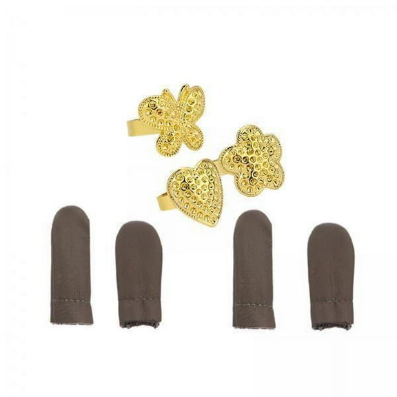 Almencla 2xSewing Thimble Set Adjustable Craft Thimble for Needlework Quilting DIY