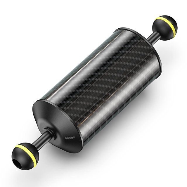 Ranas marinas Float Arm D60 mm, fibra de carbono de 8 pulgadas para uso submarino