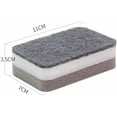 thumbnail image 2 of 5 Pcs Heavy Duty Scrub Sponges,Dual-Sided Dishwashing Sponge for Kitchen,Multi-Use Deep Cleaning Scrub Sponge (Grey White), 2 of 8