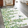 thumbnail image 4 of Area Rug for Living Room, Spring Botanical Non-Slip Indoor Large Carpet for Bedroom/Dining Room, Watercolor Leaves Flowers Birds Country Washable Low-Profile Rectangle Floor Runner Rugs - 4 x 6 Ft, 4 of 7