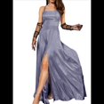 thumbnail image 1 of Vestido Elegante de Noche para Mujer, Sin Mangas, con Hombros Descubiertos, Ajustado, y Formal para Fiesta Púrpura L, 1 of 5