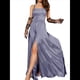 thumbnail image 1 of Vestido Elegante de Noche para Mujer, Sin Mangas, con Hombros Descubiertos, Ajustado, y Formal para Fiesta Púrpura XL, 1 of 5