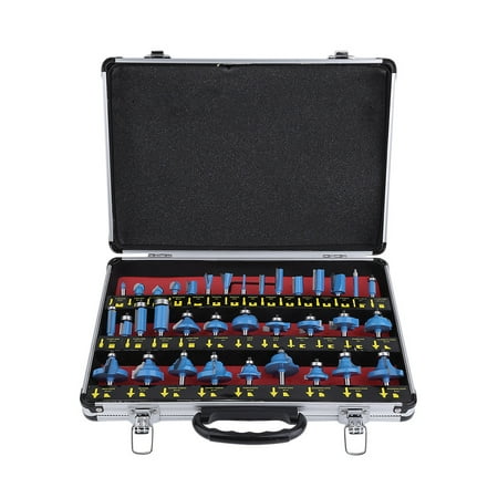 

SENRISE 35 Piece TCT Tipped Router Bits Cutter Set Carbide Tipped Shank Cutter 4 Choice