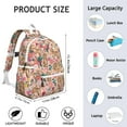 thumbnail image 6 of Dogs with Flowers Backpack for School,Cute School Bag,Schoolbag with Adjustable Shoulder Straps & Padded Back,13.4"x11"x4.7", 6 of 6
