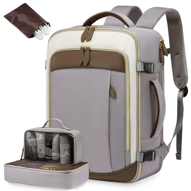 Mochila de viaje LOVEVOOK de 40 litros para mujer con cubos de embalaje de 17 pulgadas