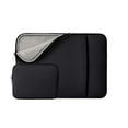 thumbnail image 2 of RAINYEAR 15.6 Inch Laptop Sleeve Case Soft Fluffy Lining Cover Carrying Bag with Front Pocket & Accessories Pouch, Compatible with 15.6" Notebook Computer Chromebook (Black, Upgraded Version), 2 of 4