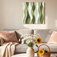 thumbnail image 6 of Canvas Wall Art Sage Green Ripple Canvas Art Print Abstract Gradient Pictures Wall Decor for Living Room Bedroom Artwork Decorations Stretched Framed Ready to Hang 8"x8", 6 of 9