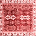 thumbnail image 1 of Ahgly Company Machine Washable Indoor Square Abstract Red Modern Area Rugs, 5' Square, 1 of 1
