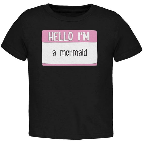 Halloween Hello I'm a Mermaid Toddler T Shirt Black 4T