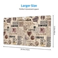 thumbnail image 3 of Kdxio Abstract Coffee Pattern With Letters Print Large Gaming Mouse Pad,Non-Slip Base,Water Resist Keyboard Pad for Gamer,Office & Home,29.5 x 15.8 in, 3 of 9